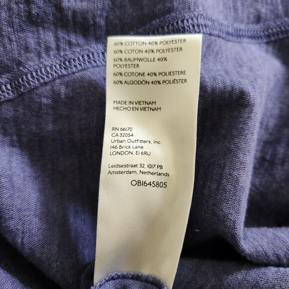 We The Free People Shirt Sz Large Womens Blue Aria Trapeze Oversized Tunic Tee - Picture 12 of 13